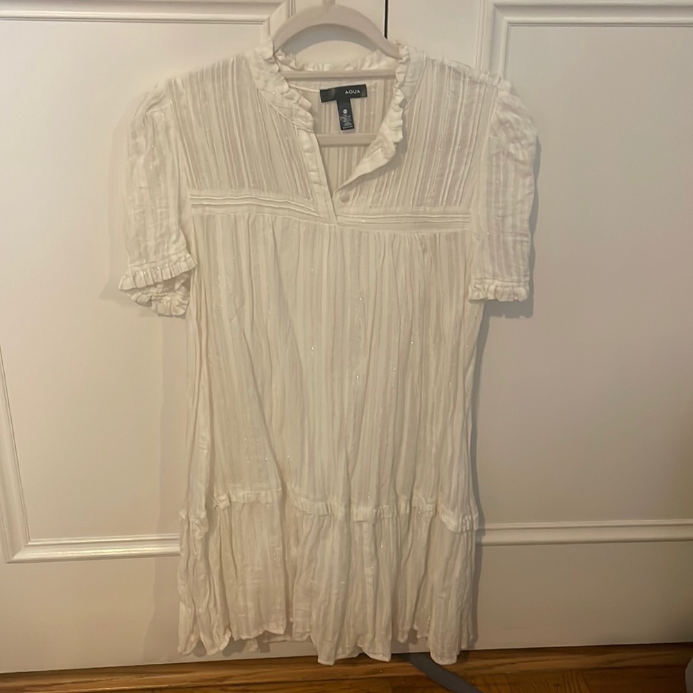 Aqua short sleeve dress